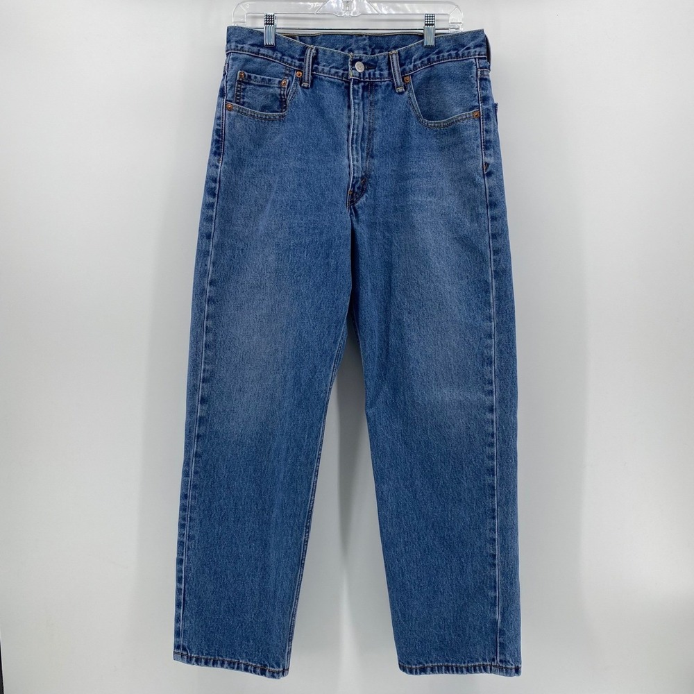 Levi's 550 Mens Relaxed Fit Tapered Leg Blue Denim Jeans W34 L30 Medium Wash